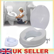 4" Height Elevated Toilet Seat Cover Safety Auxiliary Rest Seat for Seniors
