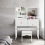 Dressing Table With Drawers Mirror Stool Set Makeup Desk Vanity Table Bedroom 2