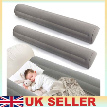 2x Inflatable Bed Rails for Toddlers Travel Bed Rails Non-Slip Portable