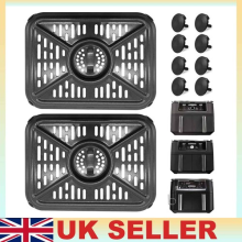 Fit for Ninja Foodi AF400UK 9.5L Dual Zone Air Fryer Grill Rack & Rubber Bumpers