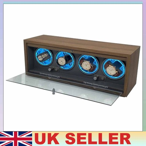 4-Watch Automatic Winder, 4 Rotation Modes with Open-Cover Stop Ambient LED