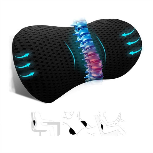 Lower Back Seat Cushion, Memory Foam Waist Pillow - for Office/Computer/Car Seat 2