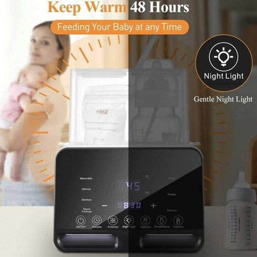 LCD Display Baby Bottle Warmer & Steriliser Timer UK Plug NEW 1