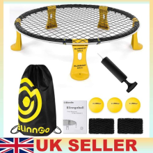 Set 2 Nets LED Light Strip Roundnet Game Beach Backyard Outdoor Spikeball Kit