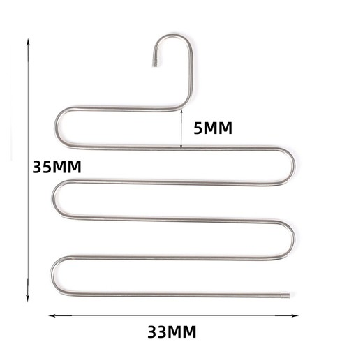 5 Tier S Shape Hanger Multi Layer Trouser Storage Closet Space Saving Organizer 1