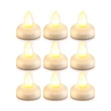 12 Stück Flammenlose LED-Schwimmkerzen, LED-Schwimmteelichter, Batteriebetrieben, Wasseraktiviert, für Hochzeiten und Poolpartys
