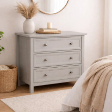 Maine 3 Drawer Wide Chest - Dove Grey