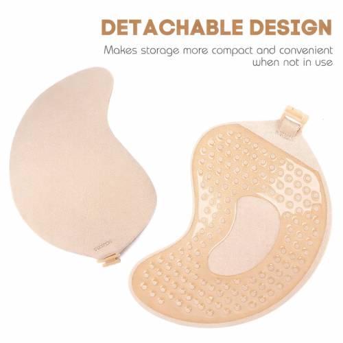 True Face 2PCS Strapless Invisible Silicone Bra Push Up Reusable StickOn Skin Friendly 2
