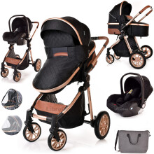 3 in 1 Baby Pram Newborn Baby Buggy Set Travel System with Car Seat Folding