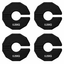 4 Stück Mikro-Hantelscheiben für Krafttraining, 0,25 Kg, Schwarz