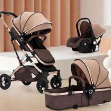 Newborn Baby Buggy Set 3 in 1 Pram Travel System with Car Seat Folding Pushchair