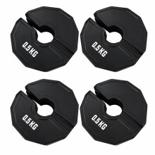 4 Stück Mikro-Hantelscheiben für Krafttraining, 0,5 Kg, Schwarz