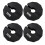 Lot de 4 Disques de Musculation Fractionnés de Micro-Type, 0,5 Kg, Noirs 1