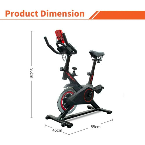 Indoor Exercise Bike Cycling Machine with LCD Display Heart Rate Sensor RYDR 1