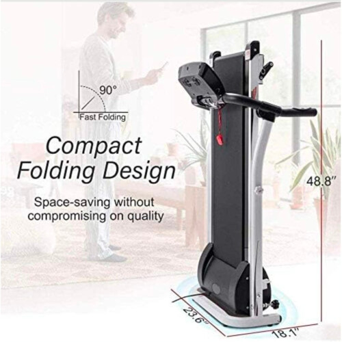 Electric Treadmill 2.0hp Motorised Folding Slim Line Running machine RYDR 2