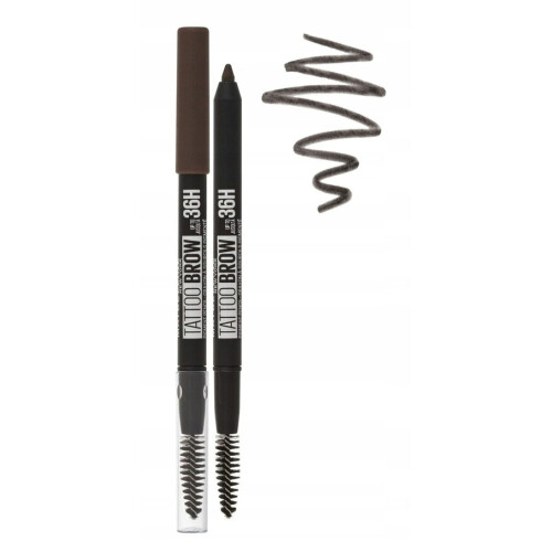 Maybelline Tattoo Brow 36H, crayon waterproof avec brosse, Deep Brown