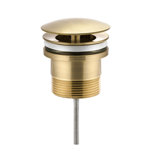 NES Home Universal Free Flow Basin Waste Brushed Brass