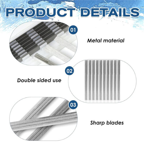 10 Pcs 3-1/4" Planer Blades Replacement Part with Packaging Box Compatible for , , Black, Decker,