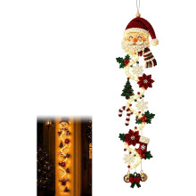(#D) Glowing Christmas Door Hanger, Lighted Vertical Holiday Decor
