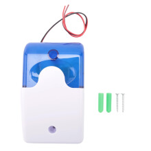 Wired Strobe Warning Siren Durable  12V Sound Alarm Flashing Light Sound Siren Horn Home Security Alarm System 115Db