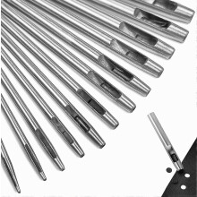 12 Pieces, Leather Hole Punch, Awl, Leather Hollow Punch, Round Steel Hollow Awl Set Leather Hollow Hole Punch Tools for Leather, Watch Band, Canvas,