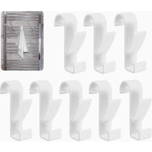 Towel Hook for Dryer, 8 Pieces, Bathroom Towel Rail Hook, Radiator Hook for All Standard Radiators (White)