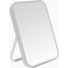 Tabletop and Desktop White Makeup mirror - 22 cm - Portable - With metal stand - 90 adjustable - Makeup mirror - Home Living Room