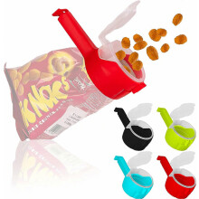 Set di 4 clip di chiusura, clip da cucina, clip per buste, dispenser per snack, clip per mantenere la freschezza, clip per sacchetti, clip di chiusura