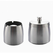 2pack-Outdoor Ashtray with Lid for Cigarettes,Stainless Steel Windproof/Rainproof Ashtray for Outside Home Table