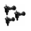 Pack of 3 Black Plastic Water Butt Taps 1