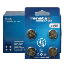 40x Renata CR2032, 2032, 3V Lithium Knopfzellen (10x 4er Blister)