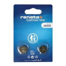 Renata CR1616, 1616, 3V Lithium Knopfzellen - 2er Blister