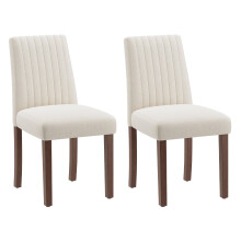 (Beige, Set of 2) Smartue 48cm H Fabric Upholstered Upholstered Back Side Chair