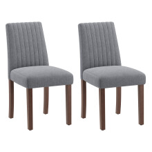 (Dark Grey, Set of 2) Smartue 48cm H Fabric Upholstered Upholstered Back Side Chair