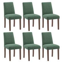 (Green, Set of 6) Smartue 48cm H Fabric Upholstered Upholstered Back Side Chair