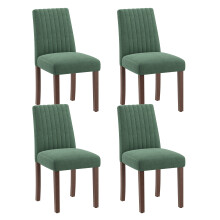 (Green, Set of 4) Smartue 48cm H Fabric Upholstered Upholstered Back Side Chair