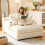 (Beige) Smartue Oversized Cloud Chaise Lounge With Cup Holders & Side Pocket, No Assembly Required 6