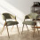 (Green) Smartue 48cm H Fabric Upholstered Upholstered Back Armchair 2