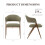 (Green) Smartue 48cm H Fabric Upholstered Upholstered Back Armchair 3