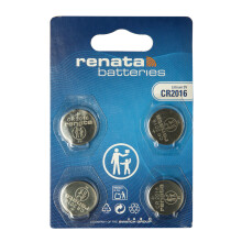 Renata CR2016, 2016, 3V Lithium Knopfzellen - 4er Blister