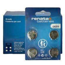 40x Renata CR2016, 2016, 3V Lithium Knopfzellen (10x 4er Blister)