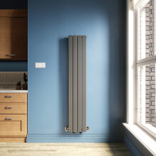 ELEGANT Anthracite Vertical Radiator, Double Panel