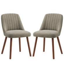 (Taupe, Set of 2) SMARTUE 47cm H Fabric Upholstered Upholstered Back Side Chair