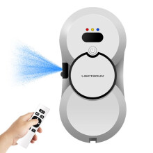 Robot limpiacristales LIECTROUX HCR-10, barrido rotativo de doble disco, sistema de autoaprendizaje. Blanco.