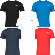 (M, Bright) Bench Mens Noah 5-Pack Crew Neck Casual Cotton T-Shirt Tee Top - Bright