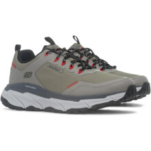 (UK 12) Skechers D'Lux Journey Slate Peak Waterproof Vegan Walking Shoes Taupe Black