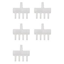 5X Plastic 4 Way Aquarium Oxygen Tube Fitting Splitter Manifold Tap Valve