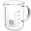 Lot de 4 Béchers avec Anse, Verre Doseur de 500 Ml, Verre Borosilicate 6