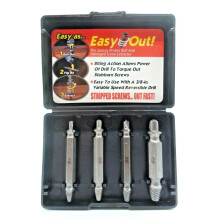 4PCS Screw Extractor Easy Out Drill Bits Set Broken Remover Damaged Bolt Tool