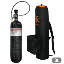 TUXING Cylindre en fibre de carbone 3L avec régulateur de charge haute pression et sac de protection